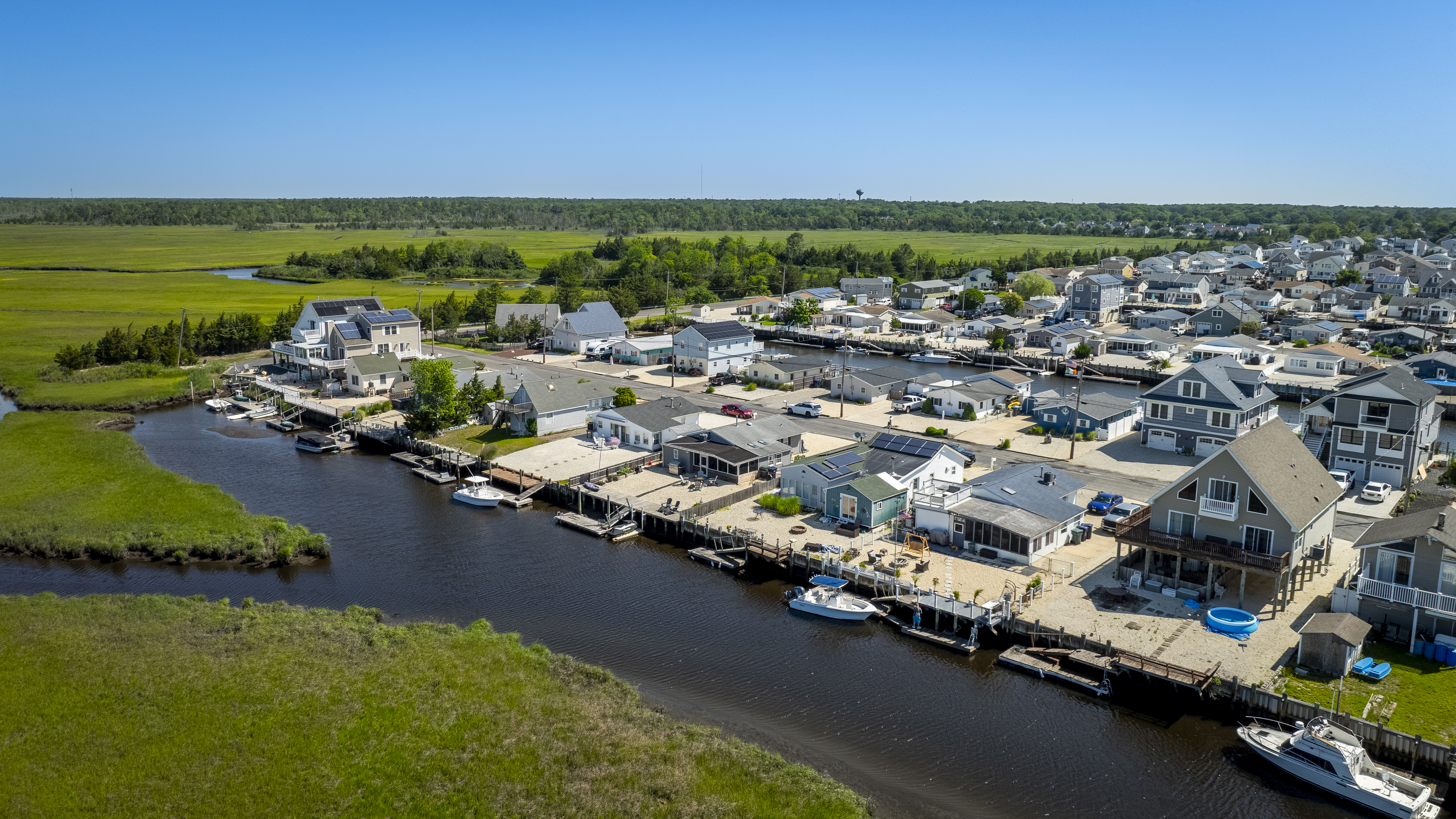 Aerial waterfront view near 14 S. Portland Dr